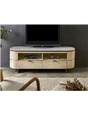 meuble télé design naturel marbre bois clair contemporain