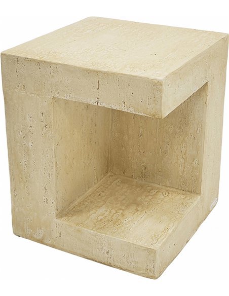 table d’appoint effet travertin design naturel exclusif