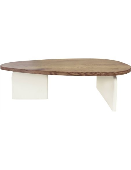table basse design bois naturel et blanc élégance moderne