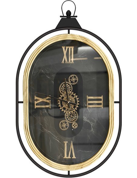 horloge murale décorative bois métal ambiance industrielle chic