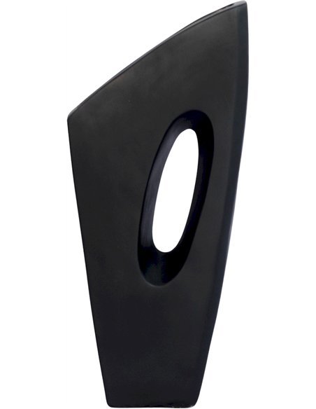 vase noir mat design en fibrocement intérieur moderne