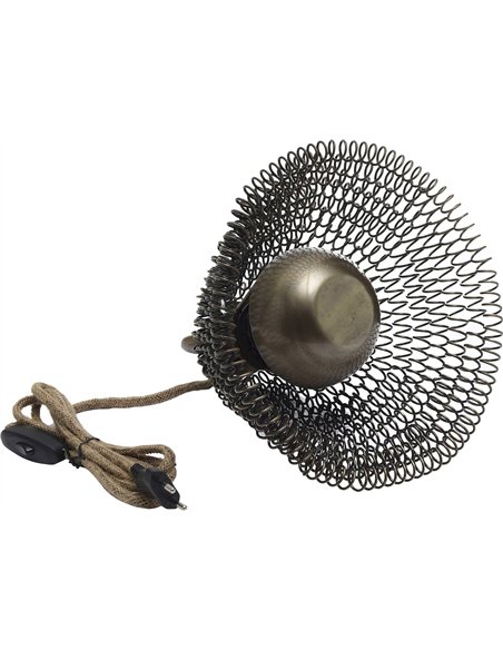 lampe décorative spirale dorée style vintage intérieur élégant