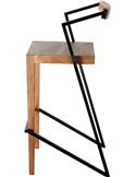 tabouret bar design industriel bois métal empilable élégant