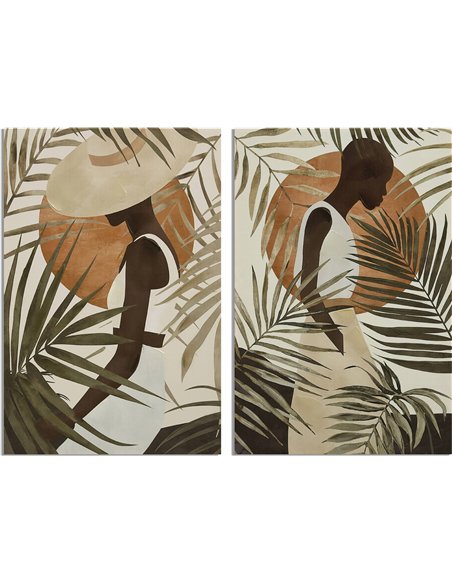 tableau africain femme élégante déco murale chaleureuse