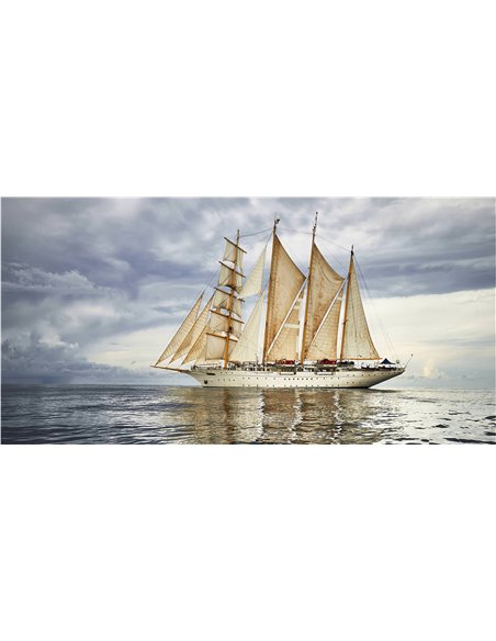 voilier majestueux décoration murale verre design