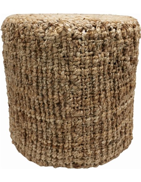 pouf en jute naturel déco bohème chic salon