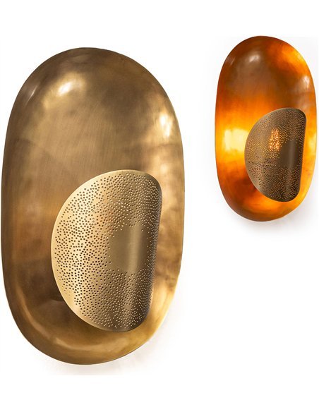 applique murale dorée design antique élégante pour salon