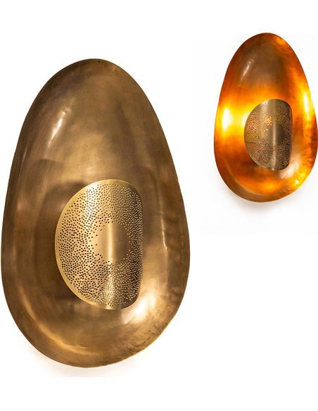 applique murale dorée en métal effet antique décoratif salon