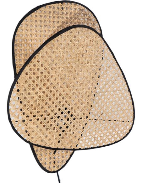 applique murale bambou naturel triangle design élégant