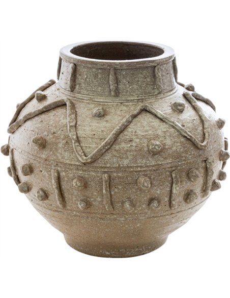 vase céramique inspiration égyptienne beige décoratif