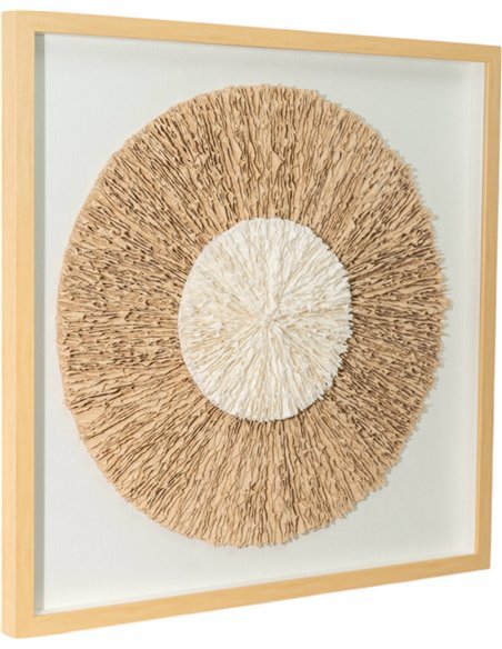 tableau décoratif en fibres naturelles et verre élégant