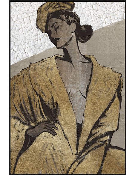 tableau femme dorée élégance décorative