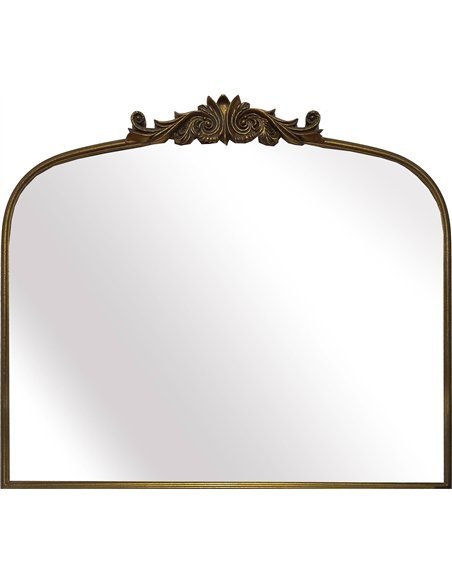 miroir mural doré élégant ornement feuillage design