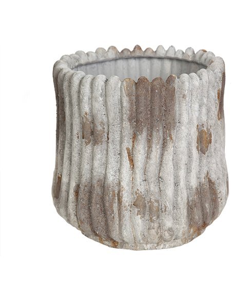 pot en céramique ondulé effet rustique décoration intérieure