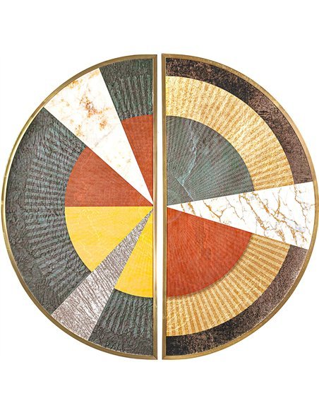 décoration murale géométrique colorée pour intérieur contemporain