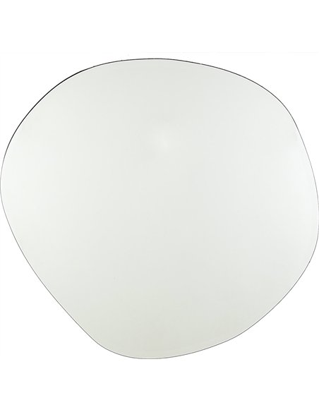 miroir design organique en verre biseauté décoratif mural