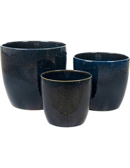 pot décoratif bleu en porcelaine raffiné pour salon