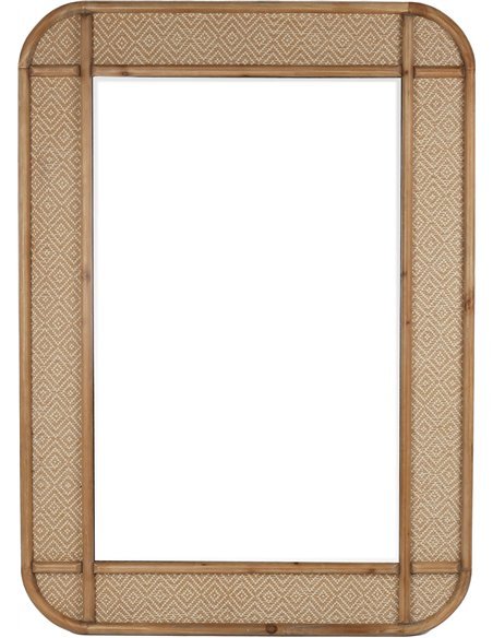 miroir rectangulaire bois naturel style authentique