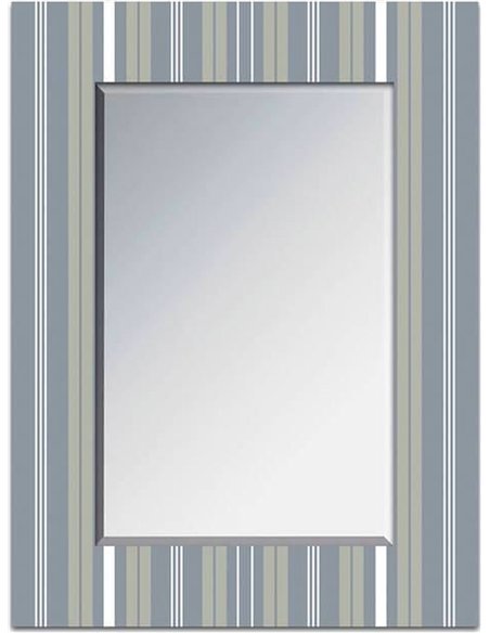 miroir mural design rayé pour décoration intérieure élégante