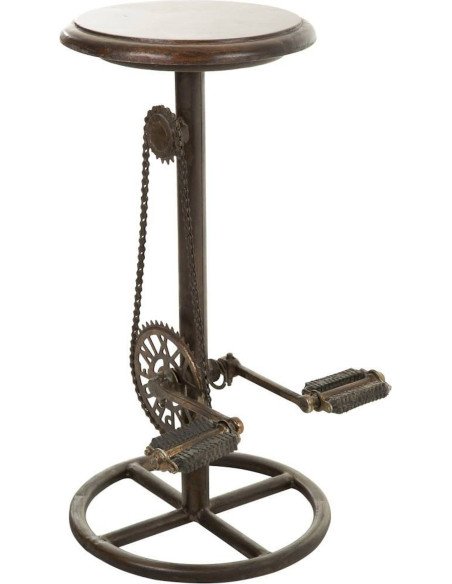 tabouret industriel bois métal style atelier vintage