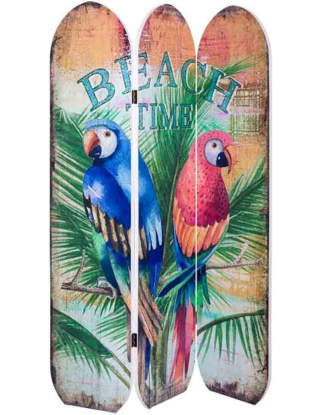 paravent exotique perroquet décoration intérieure plage