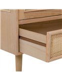 armoire vitrine bois clair style contemporain chic