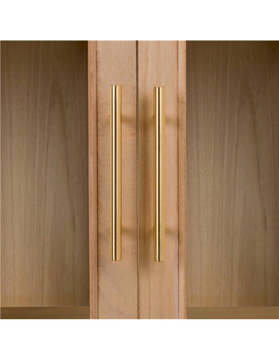 meuble d’exposition vitrine bois naturel design