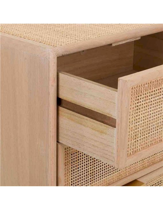 commode 5 tiroirs bois naturel ambiance cosy