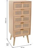 commode bois cannage rangement chic intérieur