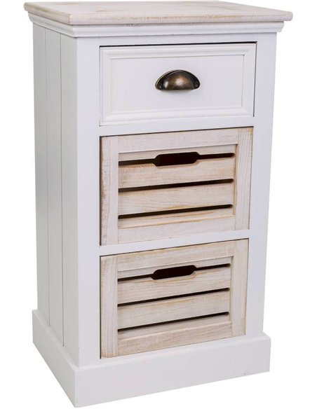 commode bois blanc tiroirs déco campagne élégante