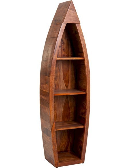 étagère bateau bois de manguier déco salon