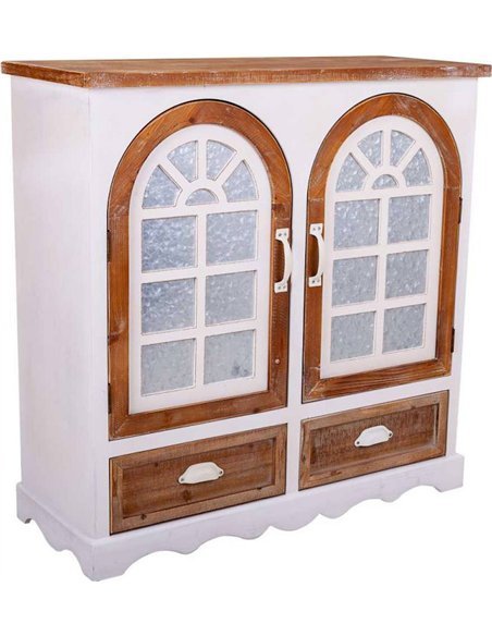 meuble bas coloré en bois pour salon ambiance chaleureuse