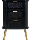 petite table de chevet noire style contemporain