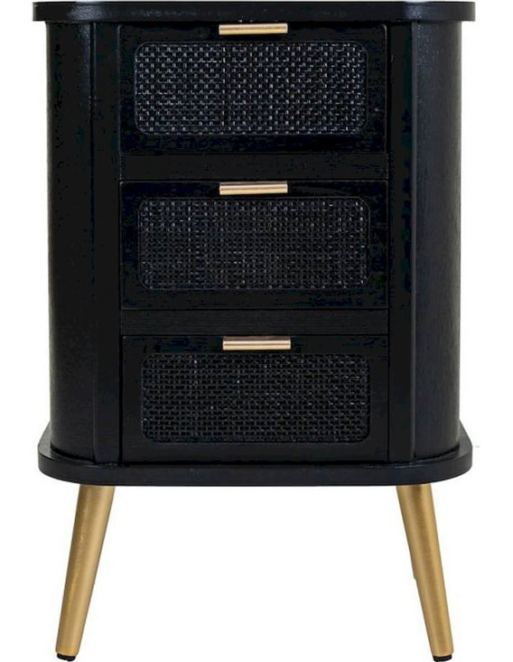 petite table de chevet noire style contemporain