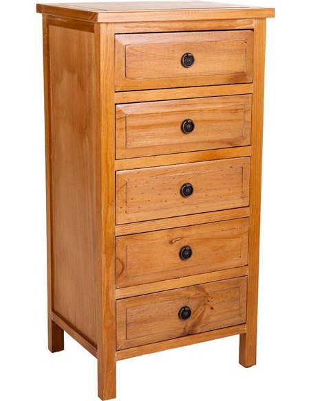 commode bois naturel style chaleureux pour chambre