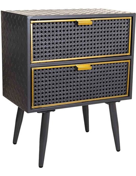 table de chevet métal style industriel élégant