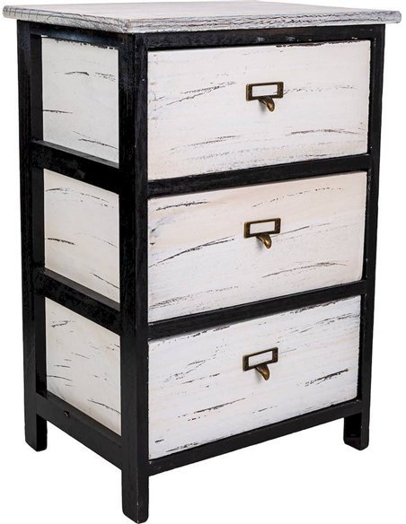 meuble tiroir bois blanc noir élégant pour salon