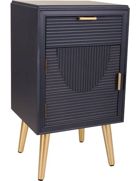 table de chevet art déco fibre de coco élégante