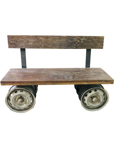 banc bois recyclé style industriel original pour décoration intérieure