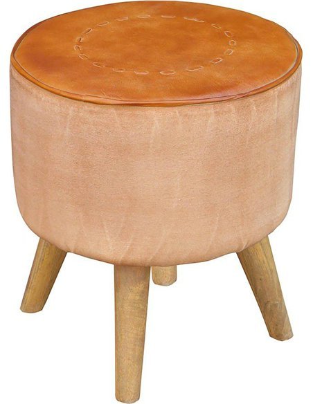 tabouret en bois de manguier style coloré élégant