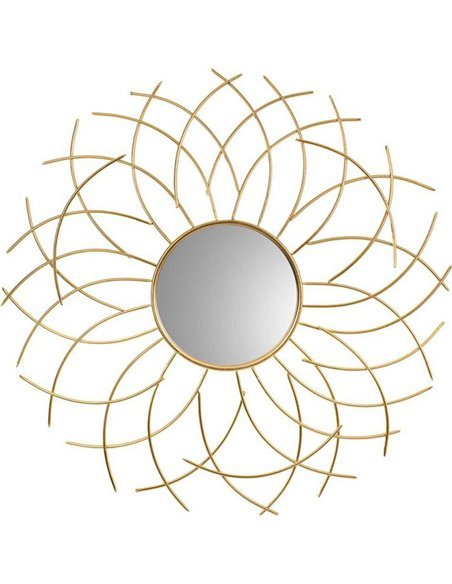 miroir rond doré style contemporain pour intérieur