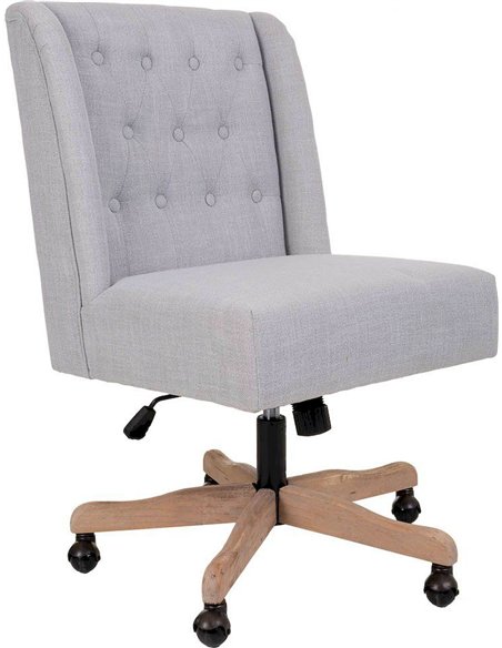 chaise de bureau grise élégante avec roulettes