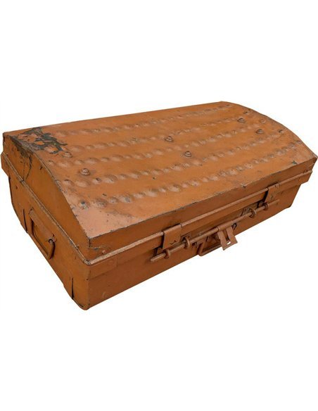 valise en fer marron finition artisanale déco vintage