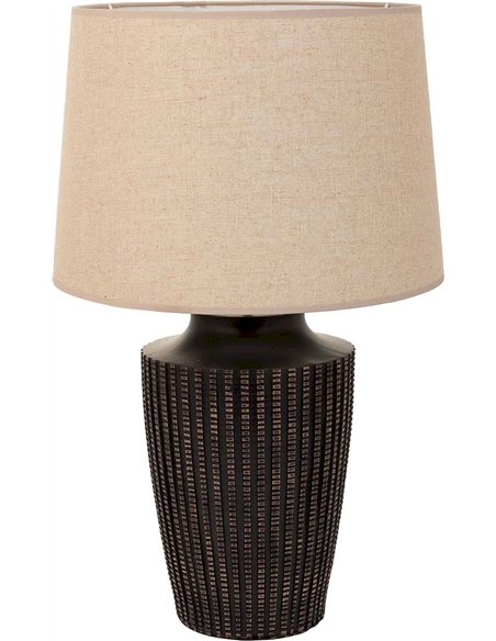 lampe de table design marron polyresine élégante salon